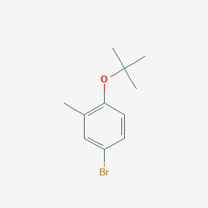 molecular formula C11H15BrO B13707763 5-Bromo-2-(tert-butoxy)toluene 