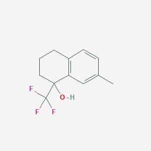 molecular formula C12H13F3O B13707774 1-Hydroxy-7-methyl-1-(trifluoromethyl)-1,2,3,4-tetrahydronaphthalene 