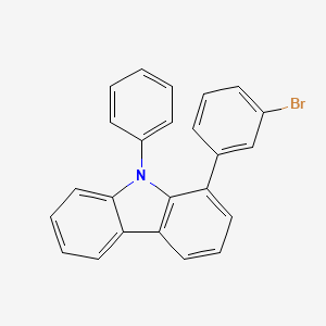 molecular formula C24H16BrN B13707822 1-(3-Bromophenyl)-9-phenyl-9H-carbazole 