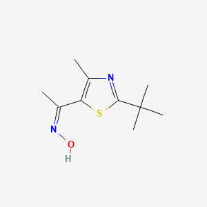 (1E)-1-(2-tert-butyl-4-methyl-1,3-thiazol-5-yl)ethanone oxime