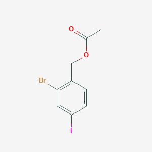 molecular formula C9H8BrIO2 B13707859 2-Bromo-4-iodobenzyl Acetate 