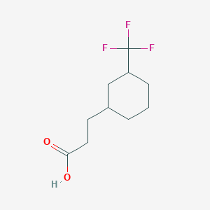 molecular formula C10H15F3O2 B1370788 3-[3-(Trifluoromethyl)cyclohexyl]propanoic acid 