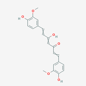 molecular formula C21H20O6 B13707948 1,4,6-Heptatrien-3-one, 5-hydroxy-1,7-bis(4-hydroxy-3-methoxyphenyl)- CAS No. 115851-80-4