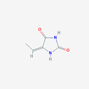 molecular formula C5H6N2O2 B137080 (E)-5-Ethylideneimidazolidine-2,4-dione CAS No. 137920-50-4