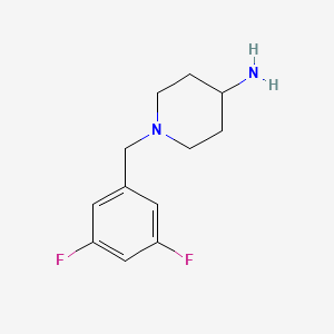 molecular formula C12H16F2N2 B1370800 1-[(3,5-Difluorophenyl)methyl]piperidin-4-amine CAS No. 160358-09-8