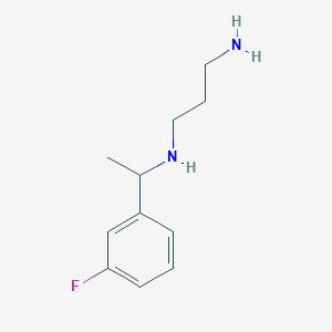 molecular formula C11H17FN2 B1370801 (3-Aminopropyl)[1-(3-fluorophenyl)ethyl]amine 