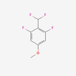 molecular formula C8H6F4O B13708012 3,5-Difluoro-4-(difluoromethyl)anisole 