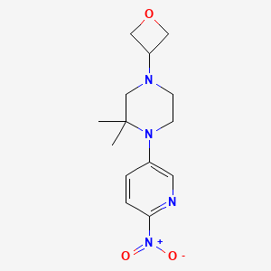 2,2-Dimethyl-1-(6-nitropyridin-3-yl)-4-(oxetan-3-yl)piperazine