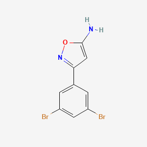 molecular formula C9H6Br2N2O B13708167 3-(3,5-Dibromophenyl)isoxazol-5-amine 