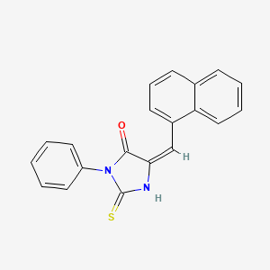 molecular formula C20H14N2OS B13708175 (5E)-2-mercapto-5-(1-naphthylmethylene)-3-phenyl-3,5-dihydro-4H-imidazol-4-one 