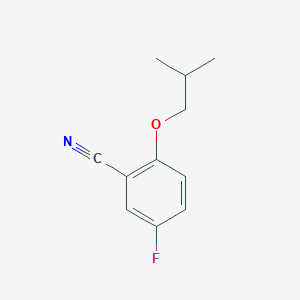 molecular formula C11H12FNO B1370819 5-氟-2-(2-甲基丙氧基)苯甲腈 CAS No. 1340270-09-8