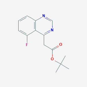 molecular formula C14H15FN2O2 B13708190 tert-Butyl 5-Fluoroquinazoline-4-acetate 