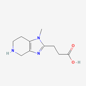 molecular formula C10H15N3O2 B13708210 3-(1-Methyl-4,5,6,7-tetrahydro-1H-imidazo[4,5-c]pyridin-2-yl)propanoic acid 