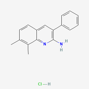 molecular formula C17H17ClN2 B13708279 2-Amino-7,8-dimethyl-3-phenylquinoline hydrochloride CAS No. 1172044-82-4