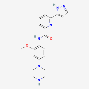 N-(2-Methoxy-4-(piperazin-1-YL)phenyl)-6-(1H-pyrazol-5-YL)picolinamide