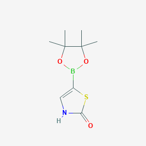 molecular formula C9H14BNO3S B13708321 2-Oxo-2,3-dihydrothiazole-5-boronic Acid Pinacol Ester 