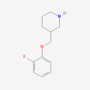 molecular formula C12H16FNO B1370833 3-[(2-氟苯氧基)甲基]哌啶 CAS No. 768358-04-9