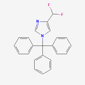 molecular formula C23H18F2N2 B13708339 4-(Difluoromethyl)-1-trityl-1H-imidazole 