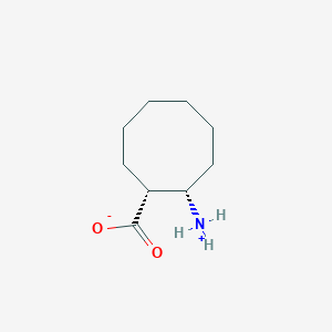 molecular formula C9H17NO2 B13708365 (1R,2S)-2-azaniumylcyclooctane-1-carboxylate 