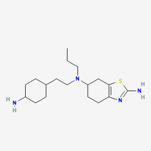 6-N-[2-(4-aminocyclohexyl)ethyl]-6-N-propyl-4,5,6,7-tetrahydro-1,3-benzothiazole-2,6-diamine