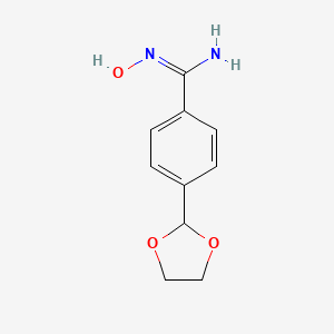 molecular formula C10H12N2O3 B13708395 (Z)-4-(1,3-dioxolan-2-yl)-N'-hydroxybenzimidamide 