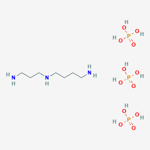 molecular formula C7H28N3O12P3 B13708403 N1-(3-Aminopropyl)butane-1,4-diamine tris(phosphate) 