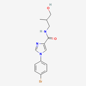 molecular formula C14H16BrN3O2 B13708417 1-(4-bromophenyl)-N-(3-hydroxy-2-methylpropyl)-1H-imidazole-4-carboxamide 