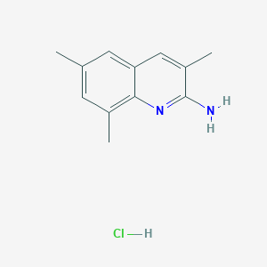 molecular formula C12H15ClN2 B13708428 2-Amino-3,6,8-trimethylquinoline hydrochloride CAS No. 1170570-75-8