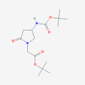 tert-Butyl 4-(Boc-amino)-2-oxopyrrolidine-1-acetate