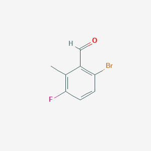 molecular formula C8H6BrFO B13708443 6-Bromo-3-fluoro-2-methylbenzaldehyde 