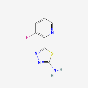 molecular formula C7H5FN4S B13708466 2-Amino-5-(3-fluoro-2-pyridyl)-1,3,4-thiadiazole 