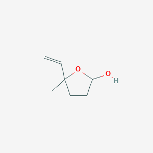 molecular formula C7H12O2 B13708509 5-Methyl-5-vinyltetrahydrofuran-2-ol CAS No. 40478-73-7