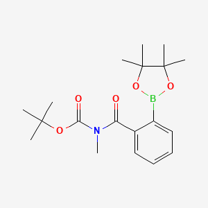 molecular formula C19H28BNO5 B13708530 2-(N-Boc-N-methylcarbamoyl)phenylboronic Acid Pinacol Ester 