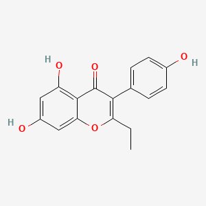 molecular formula C17H14O5 B13708541 2-Ethyl-5,7-dihydroxy-3-(4-hydroxyphenyl)-4H-chromen-4-one 