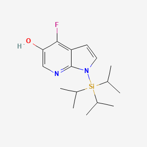 molecular formula C16H25FN2OSi B1370856 1H-吡咯并[2,3-B]吡啶-5-醇，4-氟-1-[三(1-甲基乙基)甲硅烷基]- CAS No. 651744-22-8