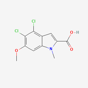 molecular formula C11H9Cl2NO3 B13708584 4,5-Dichloro-6-methoxy-1-methylindole-2-carboxylic Acid 