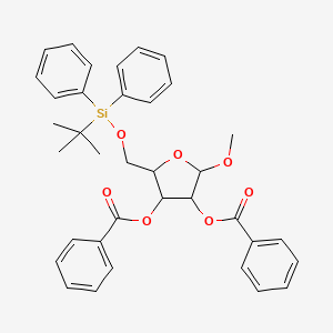 (2R,3R,4R,5R)-2-[[(tert-Butyldiphenylsilyl)oxy]methyl]-5-methoxytetrahydrofuran-3,4-diyl Dibenzoate