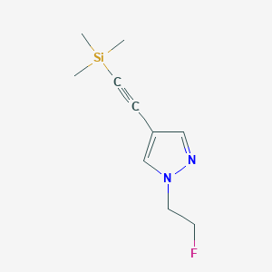 1-(2-Fluoroethyl)-4-[(trimethylsilyl)ethynyl]-1H-pyrazole