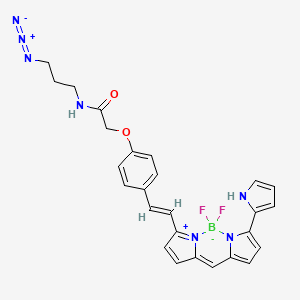 N-(3-azidopropyl)-2-[4-[(E)-2-[2,2-difluoro-12-(1H-pyrrol-2-yl)-1-aza-3-azonia-2-boranuidatricyclo[7.3.0.03,7]dodeca-3,5,7,9,11-pentaen-4-yl]ethenyl]phenoxy]acetamide