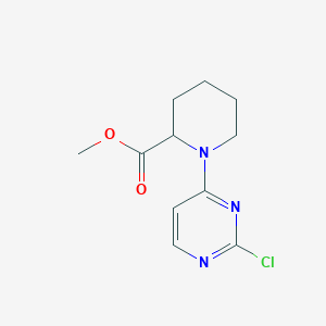 molecular formula C11H14ClN3O2 B1370870 Methyl 1-(2-chloropyrimidin-4-yl)piperidine-2-carboxylate 