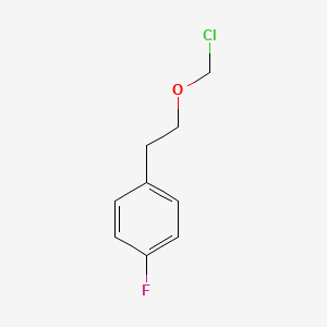 molecular formula C9H10ClFO B13708709 1-[2-(Chloromethoxy)ethyl]-4-fluorobenzene CAS No. 182949-79-7