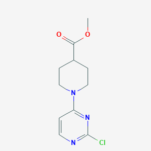 molecular formula C11H14ClN3O2 B1370871 甲基1-(2-氯吡咯嘧啶-4-基)哌啶-4-羧酸酯 CAS No. 889126-33-4