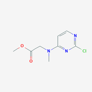 molecular formula C8H10ClN3O2 B1370873 Methyl 2-[(2-chloropyrimidin-4-yl)(methyl)amino]acetate 