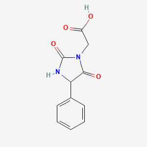 molecular formula C11H10N2O4 B13708730 2-(2,5-Dioxo-4-phenyl-1-imidazolidinyl)acetic Acid 