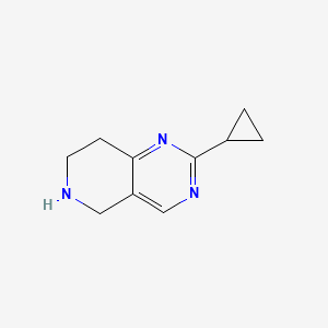 molecular formula C10H13N3 B1370874 2-环丙基-5,6,7,8-四氢吡啶并[4,3-d]嘧啶 CAS No. 880361-75-1