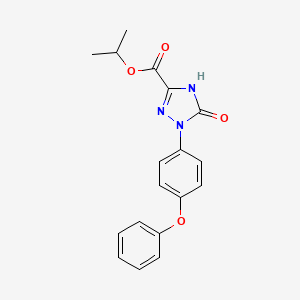 molecular formula C18H17N3O4 B13708761 Isopropyl 2,5-dihydro-5-oxo-1-(4-phenoxyphenyl)-1H-1,2,4-triazole-3-carboxylate CAS No. 1000574-97-9