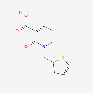 molecular formula C11H9NO3S B1370880 2-Oxo-1-(thiophen-2-ylmethyl)-1,2-dihydropyridine-3-carboxylic acid 