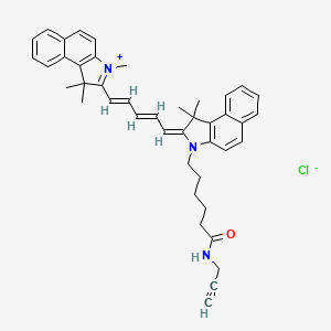 molecular formula C43H46ClN3O B13708825 Cy55 alkyne 