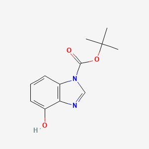 molecular formula C12H14N2O3 B13708855 1-Boc-4-hydroxybenzimidazole 