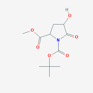 molecular formula C11H17NO6 B13708865 Methyl (2S,4R)-1-Boc-4-hydroxy-5-oxopyrrolidine-2-carboxylate 